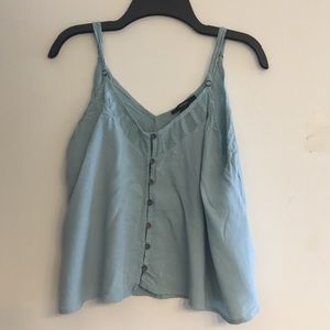 Forever 21 Button and Sheer Detail Tank Top
